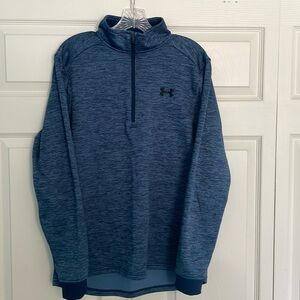 Men’s blue Under Armour quarter-zip sweater, size M